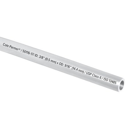 Cole Parmer TPE Tubing, Clear, 3/8in ID x 9/16in OD; 50 Ft CP-FLXC6-9